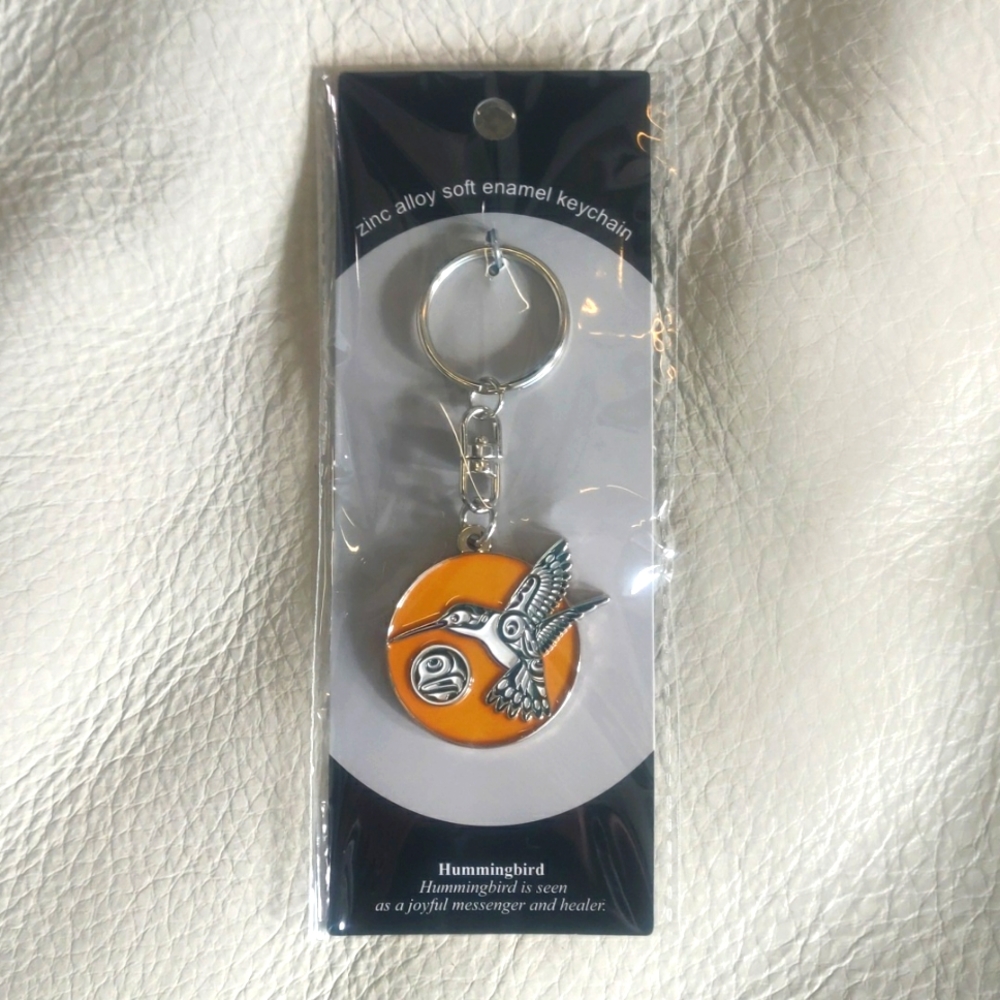 'Hummingbird' Keychain Indigenous Design by Joe Wilson, Coast Salish